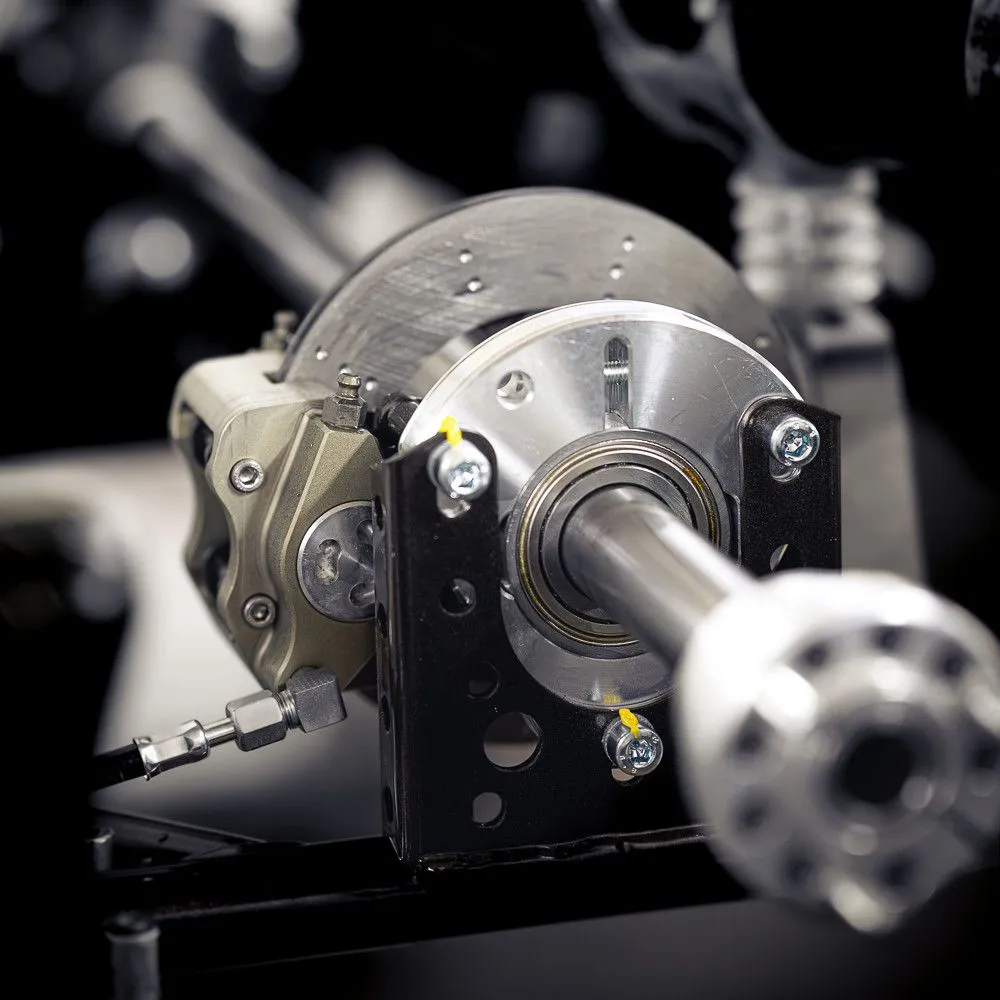 Bremsscheibe und Bremssattel an der Hinterachse des Mach1 Ares